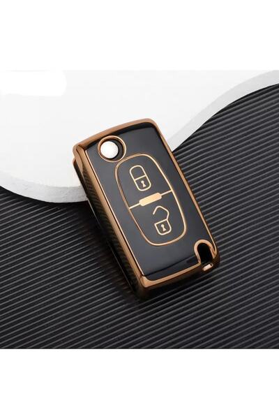 AYZ GARAGE Peugeot-citroen (2 chei) Material TPU Husa neagra pentru chei