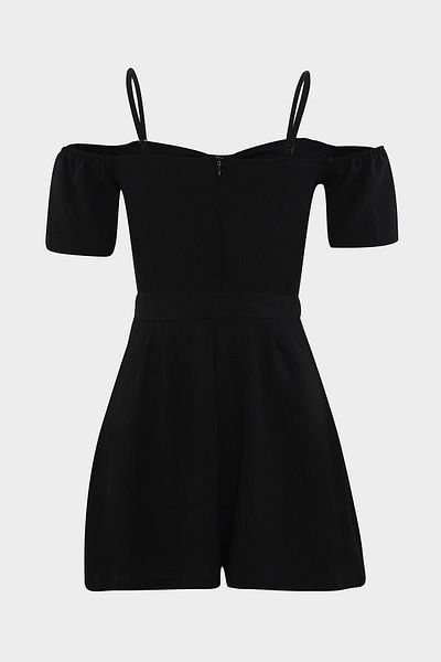 Açelya Okcu Cut Out Collar Detailed Shorts Jumpsuit