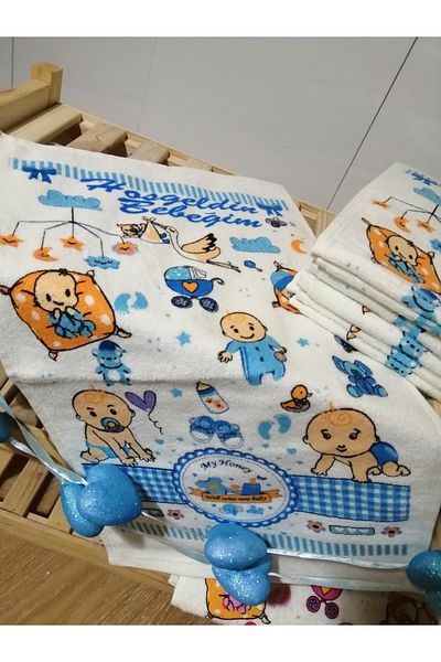 eminentsmell Set de 12 prosoape de mână pentru bebeluși cadou pentru baby shower cu tematică pentru băieți Prosop pentru bebeluși Babyshower 30*50