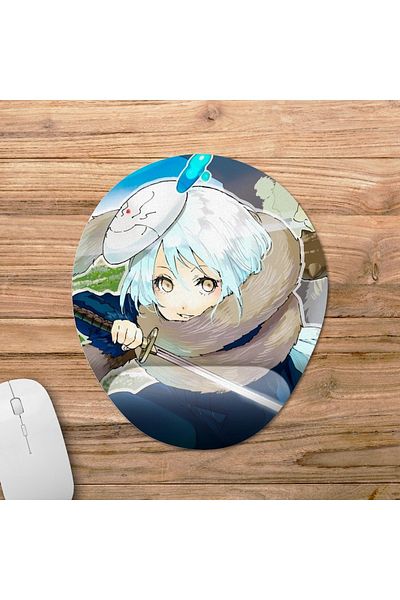 Pixxa موديل لوحة الماوس That Time I Got Reincarnated As A Slime مع دعم المعصم - 2 بيضاوي