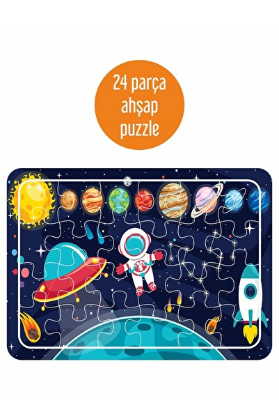 LİPYOS Uzayı Öğreniyoruz 24 Parça Ahşap Puzzle