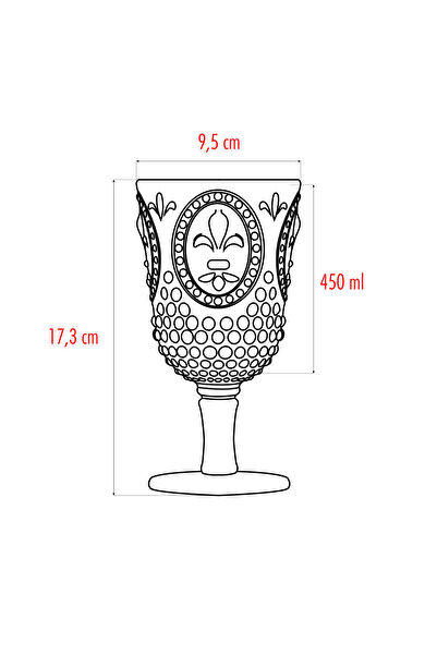 EW's Kitchenware Akrilik Renkli 6 Lı Ayaklı Bardak