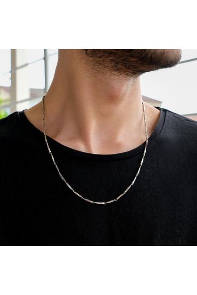 TESBİHCİBABA Italian Pattern 316l Stainless Steel Men's Necklace