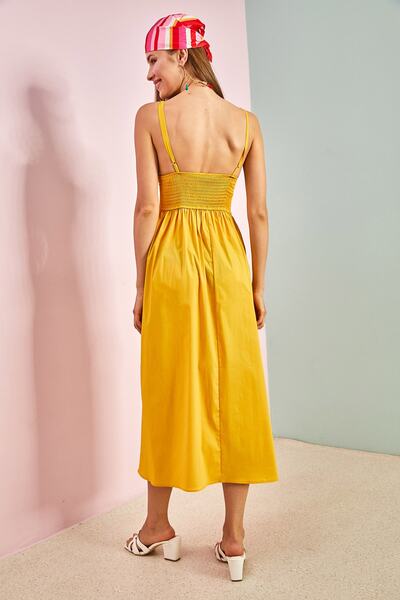 Bianco Lucci Women's Rope Strap Elastic Long Dress