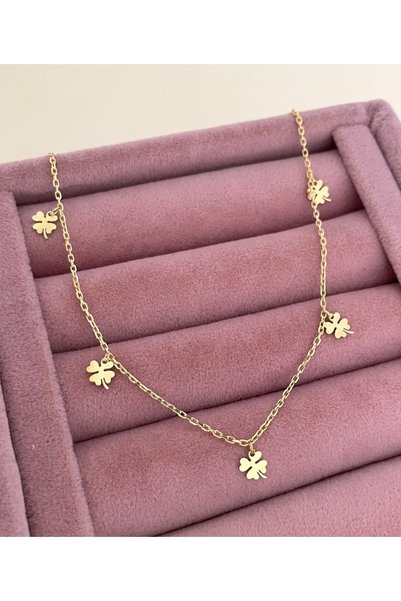 emy by emel luxury silver jewelry Yoncalı Halhal Altın Kaplama 925 Ayar Gümüş