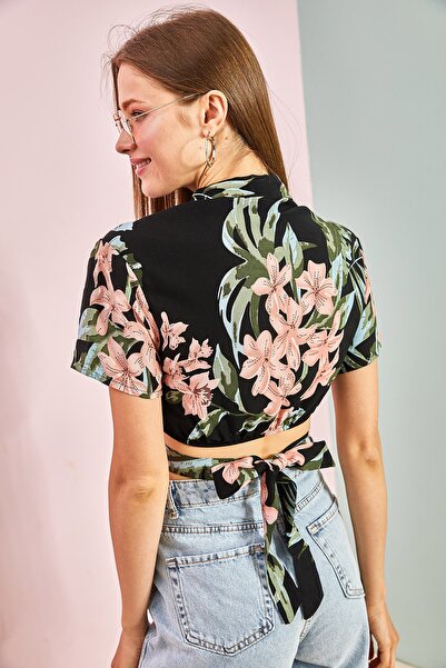 Bianco Lucci Dámská obručová košile s detailním zavazováním