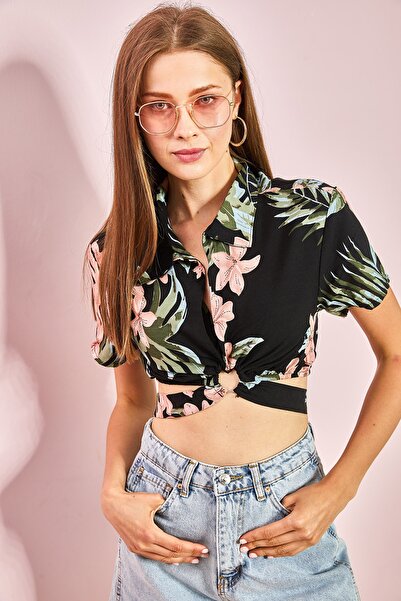 Bianco Lucci Dámská obručová košile s detailním zavazováním