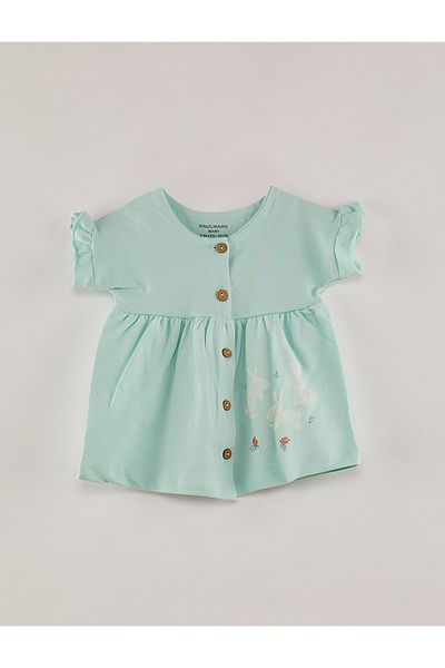 PAULMARK Baby Girl Buttoned Dress