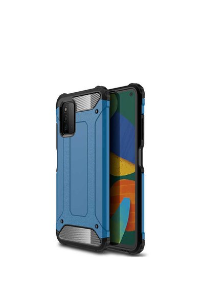 noktaks Case for Samsung Galaxy A03S Case Double Layer Tank Color Silicone Cover