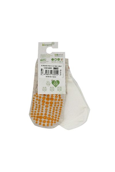 Biorganic Paw 2-Piece Non-Slip Baby Socks 68393