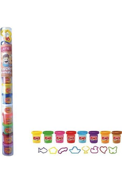 Lets Play Dough Cylinder 8 Colors Molded L8509 /
