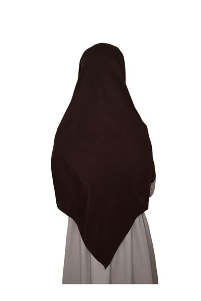 erasra class Κασκόλ Medina Silk Μεγάλο Μέγεθος 110x110 Σκούρο Καφέ