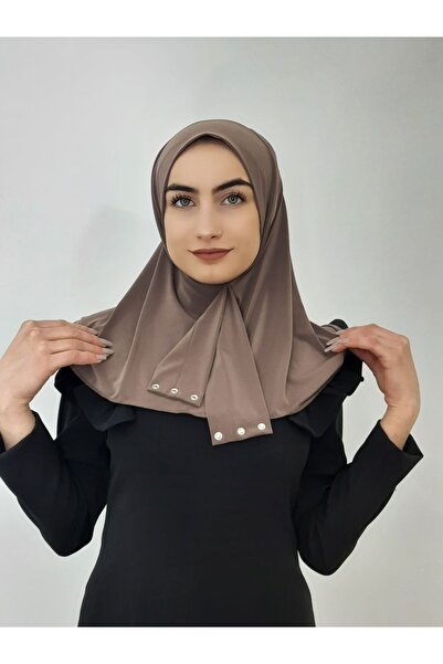 erasra class Snap Fastener Ready Scarf Shawl Hijap Mink Χρώμα