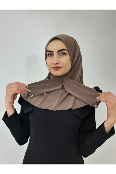 erasra class Snap Fastener Ready Scarf Shawl Hijap Mink Χρώμα