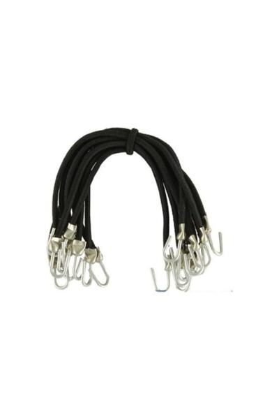 hbtasarim Black Elastic Buckle with Hook 12 Pieces