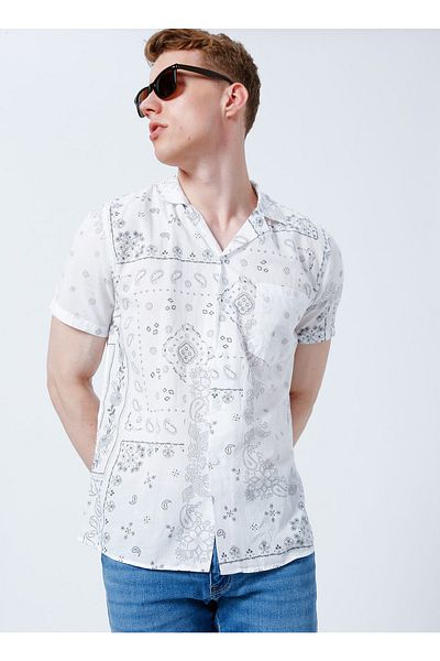 Aeropostale Short Sleeve Shirt, 2XL, White