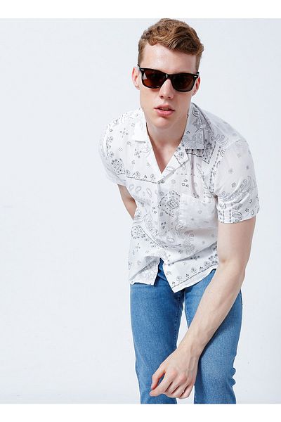 Aeropostale Short Sleeve Shirt, 2XL, White