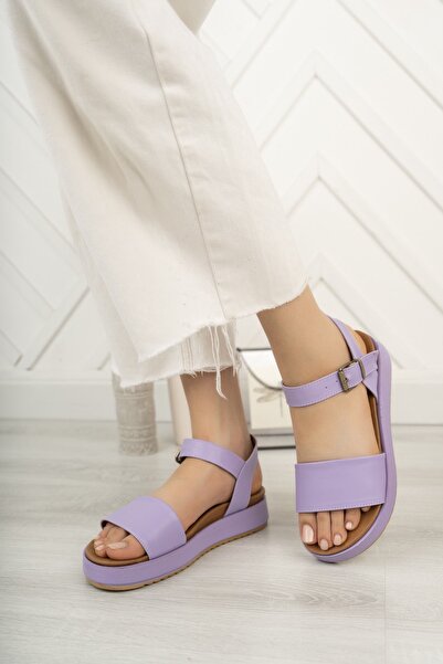 Freemax Women's Very Light Comfortable 4 Cm Heel Eva Sole Platform Sandals Lilac