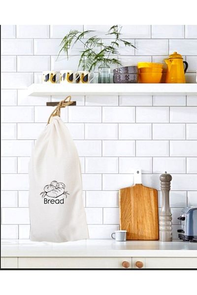 enmalife Τσάντα ψωμιού Healthy -30x50 Τσάντα ψωμιού με στάμπα