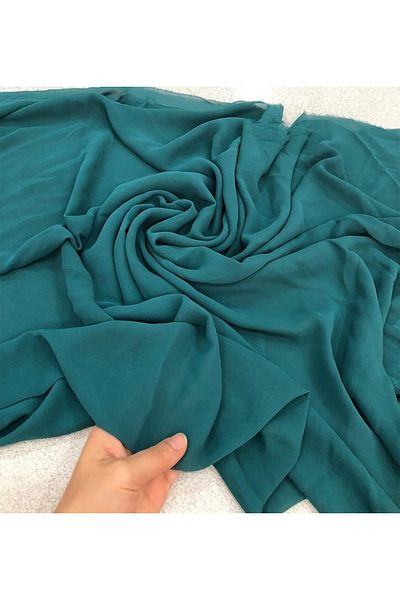 turkanlarhome Chiffon Plain Meter Fabrics (Dress, paroe, kimono, shirt etc..)