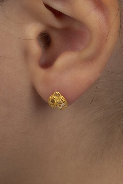 MÜCEVHER SARAYI 22 Ayar Altın Böcek Çocuk Küpe