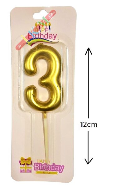 Bkmc BÜYÜK BOY 3 RAKAM GOLD MUM 12CM