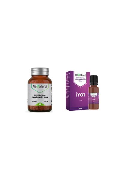 VeNatura Resveratrol 250 Mg 30 Capsules + Iodine 150 Mg 25 ml
