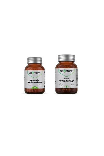 VeNatura Coenzyme Q10 200 Mg 30 Soft Capsules + Bromelain 60 Capsules