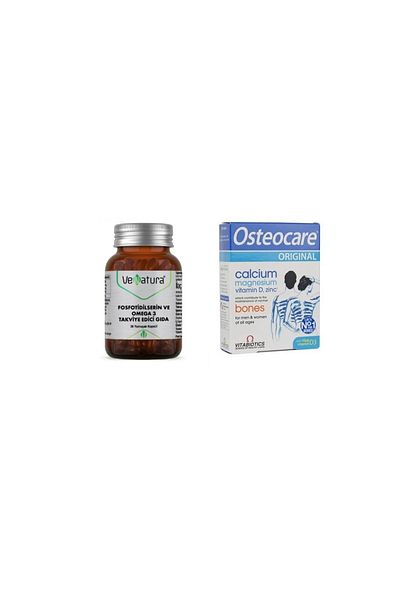 VeNatura Phosfotidylserine and Omega 3 30 Capsules + Calcium, Magnesium, D3, Zinc 90 Tablets