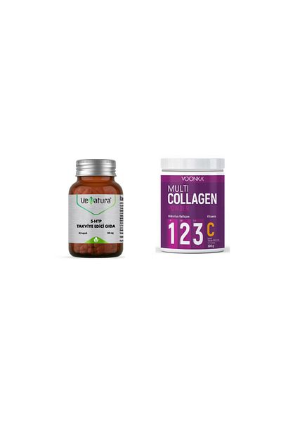 VeNatura 5-HTP 100 Mg 30 Capsules + Multi Collagen Powder 300 Gr
