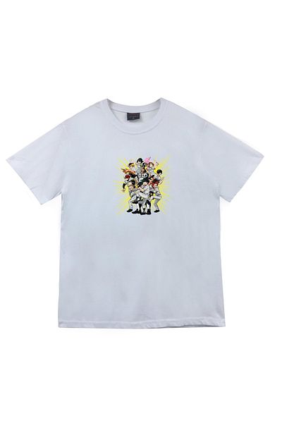 fame-stoned My Hero Academia Anime Printed Unisex 100% βαμβακερό λευκό μπλουζάκι