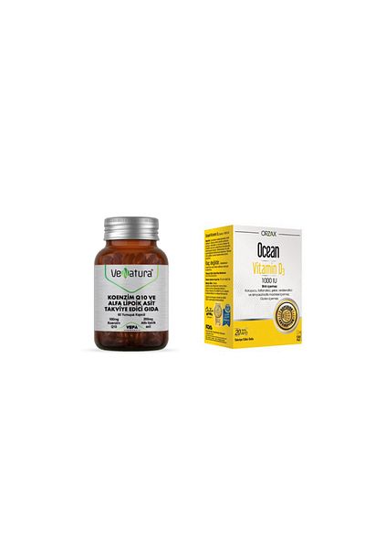 VeNatura Coenzyme Q10, Alpha Lipoic Acid 60 Capsules + D3 1000 Iu 20 ml