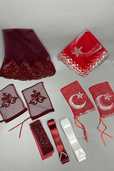 Hobigram مجموعة ستارة العريس والستار الفضي وشريط مجوهرات العروس من Moon Star - إكسسوار الزفاف، تصميم أنيق - G
