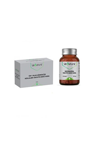 VeNatura Resveratrol 250 Mg 30 Kapsül + Tip 1 Plus Hidrolize Kolajen 30 Saşe