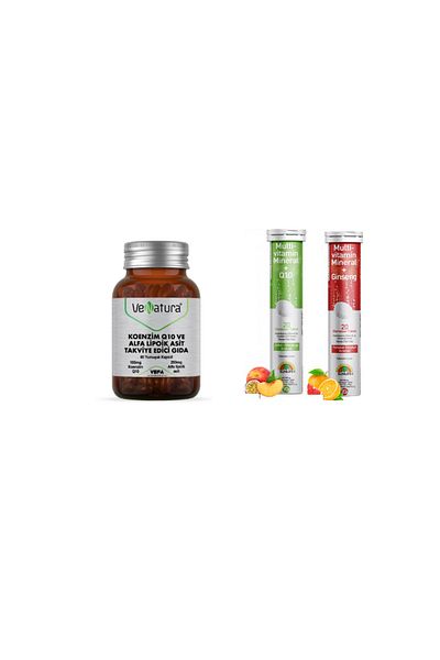 VeNatura Coenzyme Q10, Alpha Lipoic Acid 60 Capsules + Mineral&multi Support Set