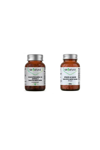 VeNatura Phosfotidylserine and Omega 3 30 Capsules + Zinc & Copper 60 Capsules