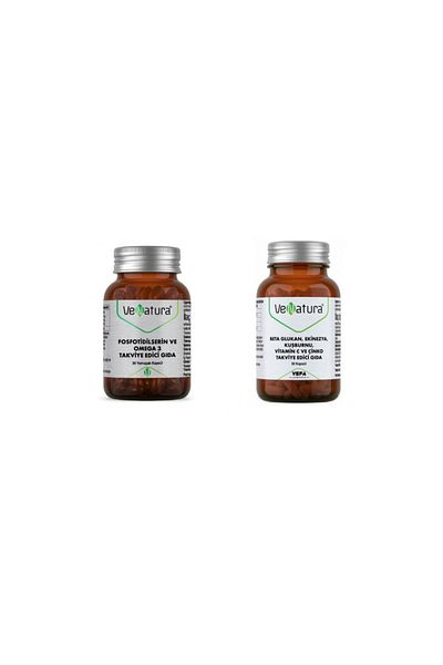 VeNatura Phosfotidylserine and Omega 3 30 Capsules - Beta Glucan 30 Capsules