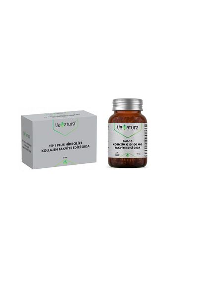 VeNatura Type Plus Hydrolyzed Collagen 30 Sachets + Coenzyme Q10 100 Mg 30 Capsules