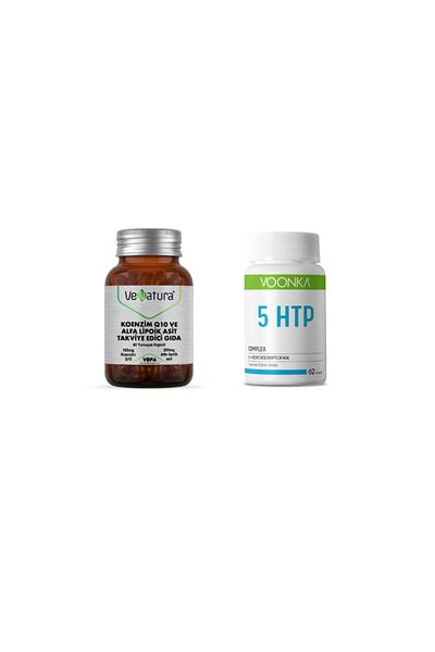 VeNatura Coenzyme Q10, Alpha Lipoic Acid 60 Capsules + 5htp Complex 62 Capsules