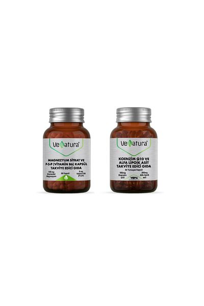 VeNatura Coenzyme Q10, Alpha Lipoic Acid 60 Capsules + Magnesium Citrate And P5p (vitamin B6) 90 Capsules