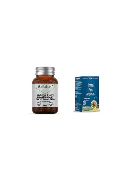 VeNatura Coenzyme Q10, Alpha Lipoic Acid 60 Capsules + Fish Oil 1200 Mg Omega 3 30 Capsules