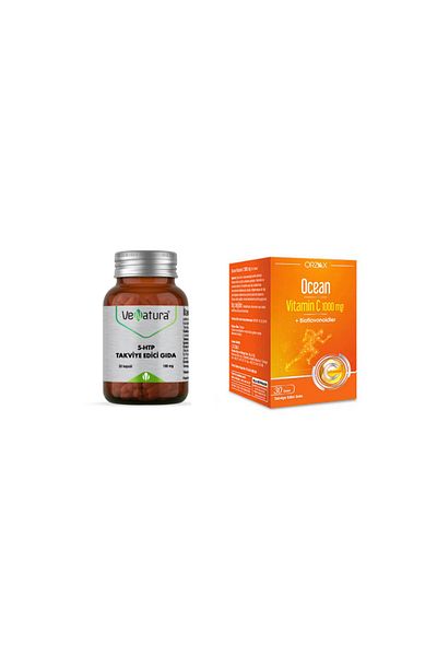 VeNatura 5-HTP 100 Mg 30 Capsules + C 1000 Mg 30 Tablets