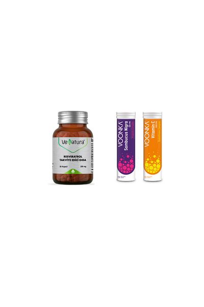 VeNatura Resveratrol 250 Mg 30 Capsule + Voonka Effervescent Set
