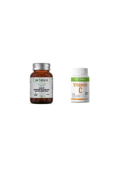 VeNatura Coenzyme Q10 - 200 Mg 30 Soft Capsules + C Chewing 62 Tablets