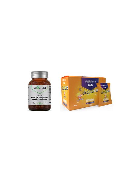 VeNatura Coq-10 Q10 Coenzyme - 100mg 30 Capsules + C 30 Sachets - for Children