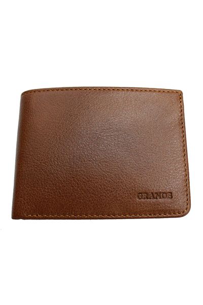 Grande Deri Grande 1410 100% Genuine Leather Men's Wallet Brown