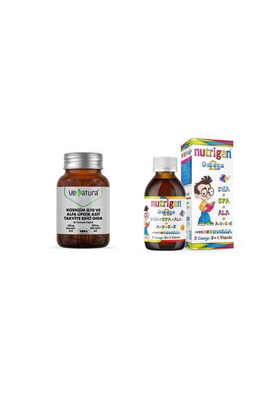 VeNatura Coenzyme Q10 and Alpha Lipoic Acid 60 Capsules + Omega Syrup 200 Ml