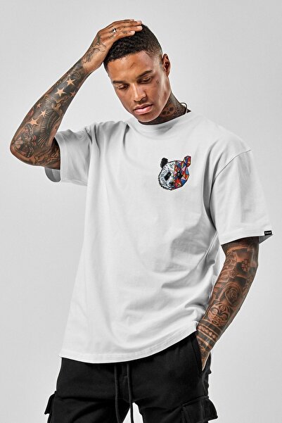 Deocept Μπλουζάκι Unisex Panda με στάμπα Oversize