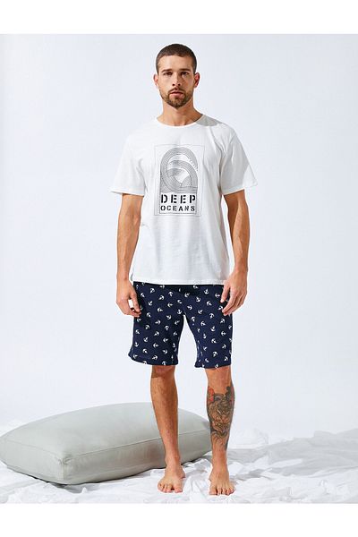 Koton Cotton Printed Pajama Set