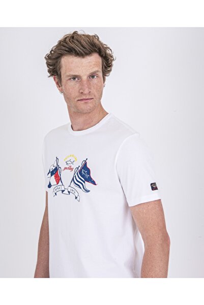 PAUL&SHARK Ανδρικό πλεκτό μπλουζάκι C.w. Βαμβάκι